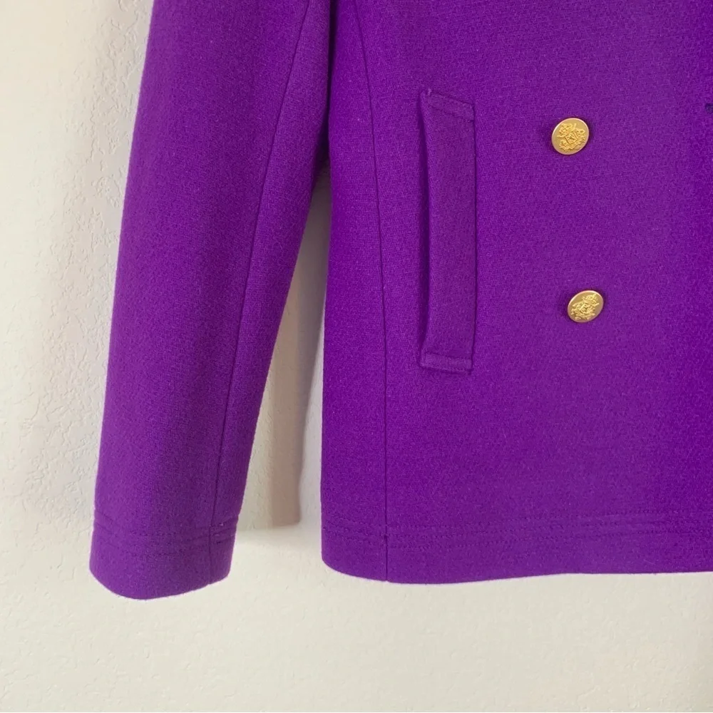 J.crew Womens purple stadium cloth pea cot 4 - Picture 3 of 12